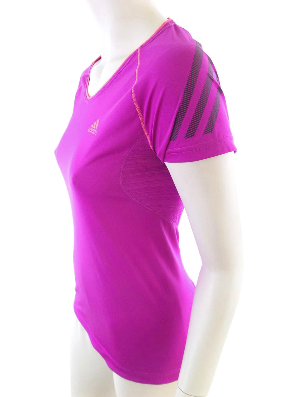 Adidas Stl XS Färg Fuchsia Rund urringning T-shirt Kortärmad