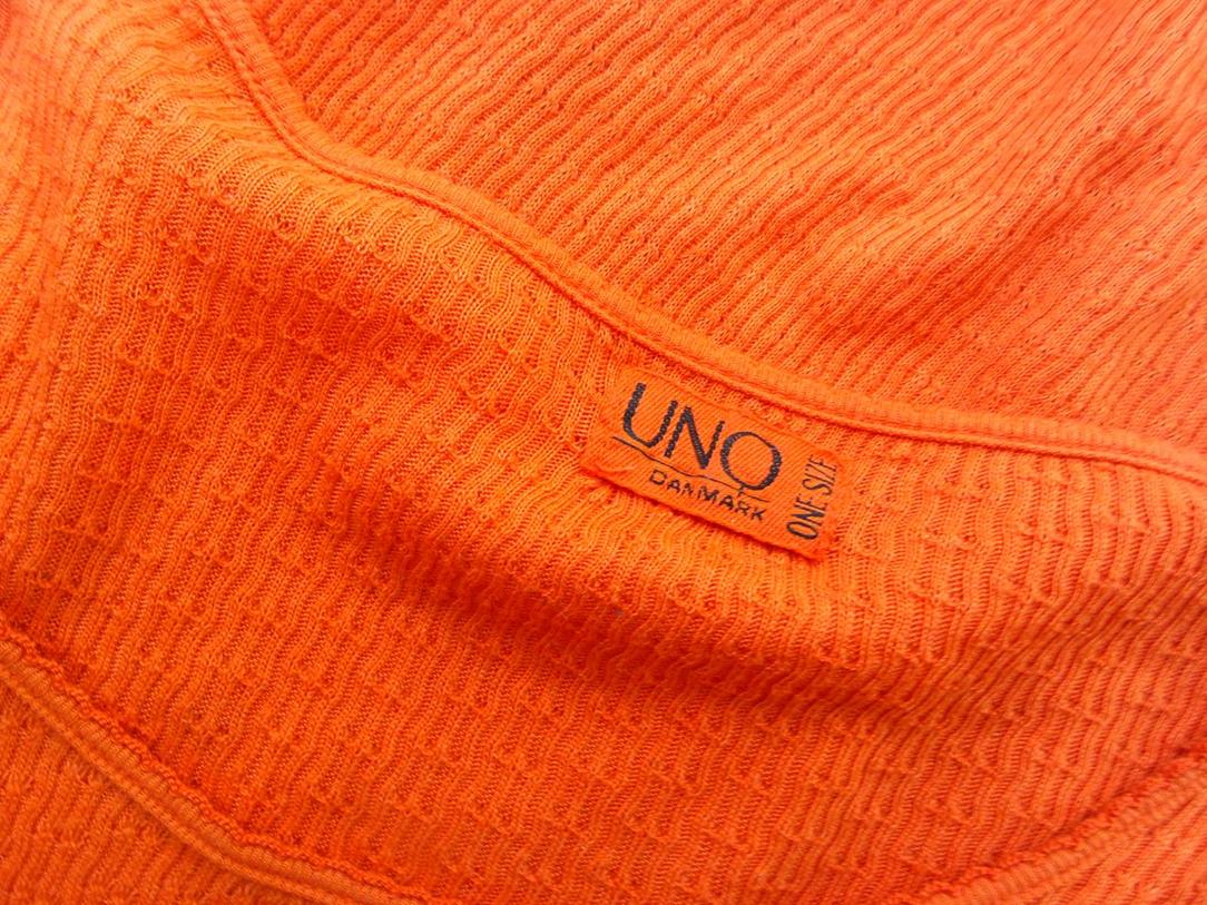 Uno Stl one size Färg Orange Rund urringning Kroppsnära Klänning Kortärmad Midi