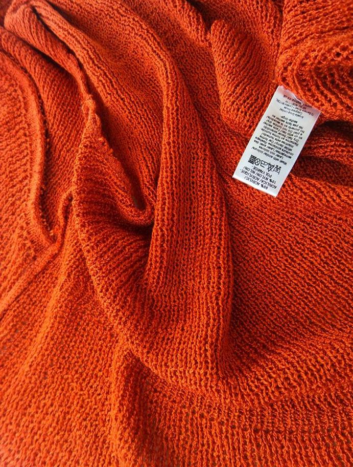 Topshop Stl 36 Färg Orange V-ringning Öppen kofta Ärmlös Material Akryl Finstickat