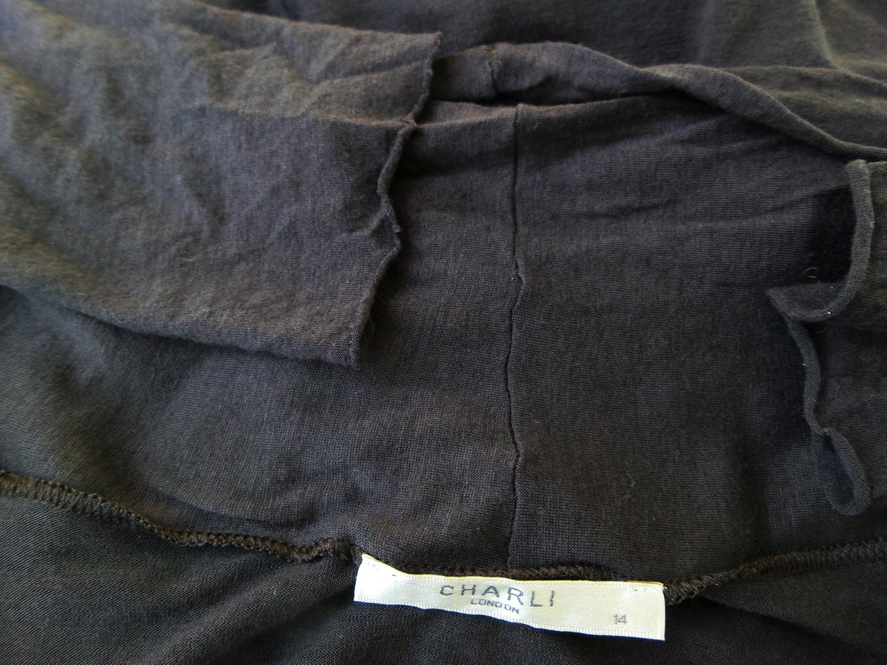 Charli Stl 14 (42) Färg Brun V-ringning Tunika blus Långärmad Material Tencel