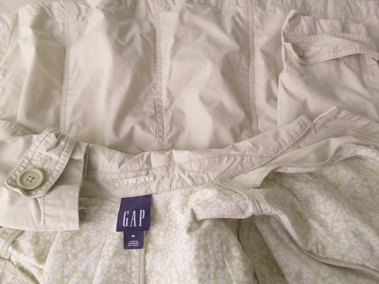 Gap Stl M Färg Beige Kappa Långärmad Material Bomull 100%