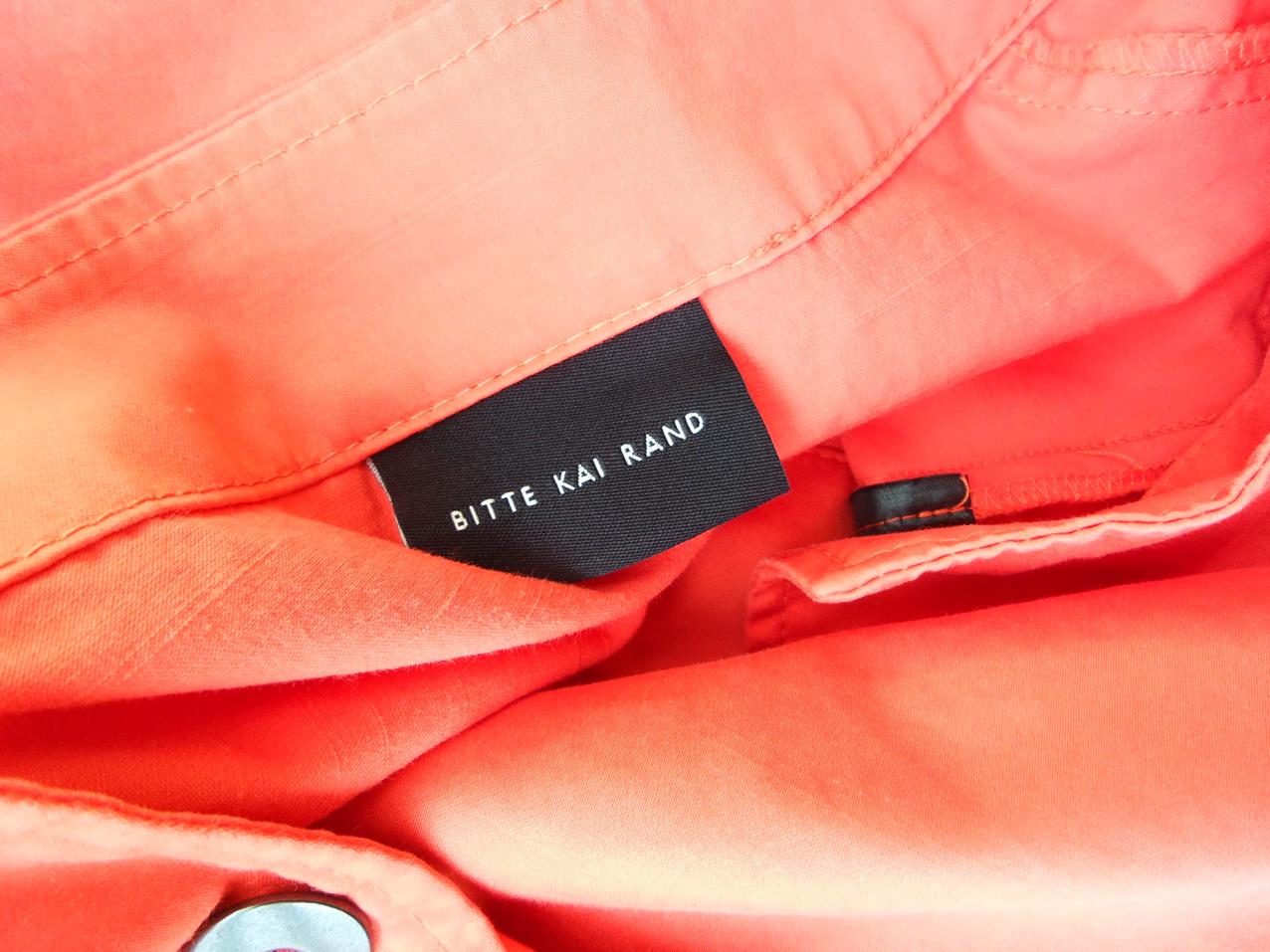 BITTE KAI RAND Stl 36 Färg Orange Split Crew Neck Kavaj med knappar Långärmad Material Bomull