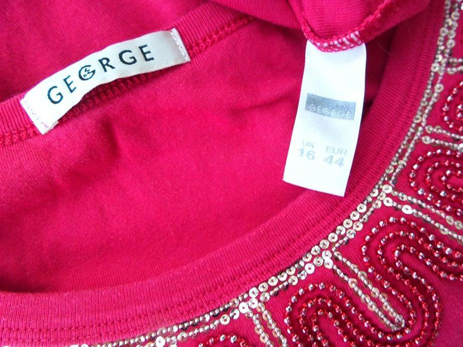 George Stl 44 Färg Rosa Rund urringning Blus Långärmad Material Bomull 100%