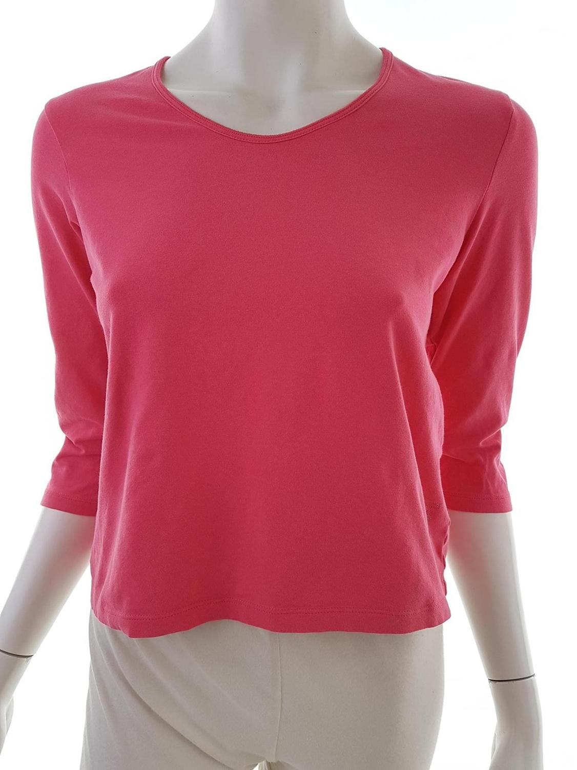 Elisa cavaletti Stl L Färg Rosa Rund hals Blus ärm 3/4 Material Bomull