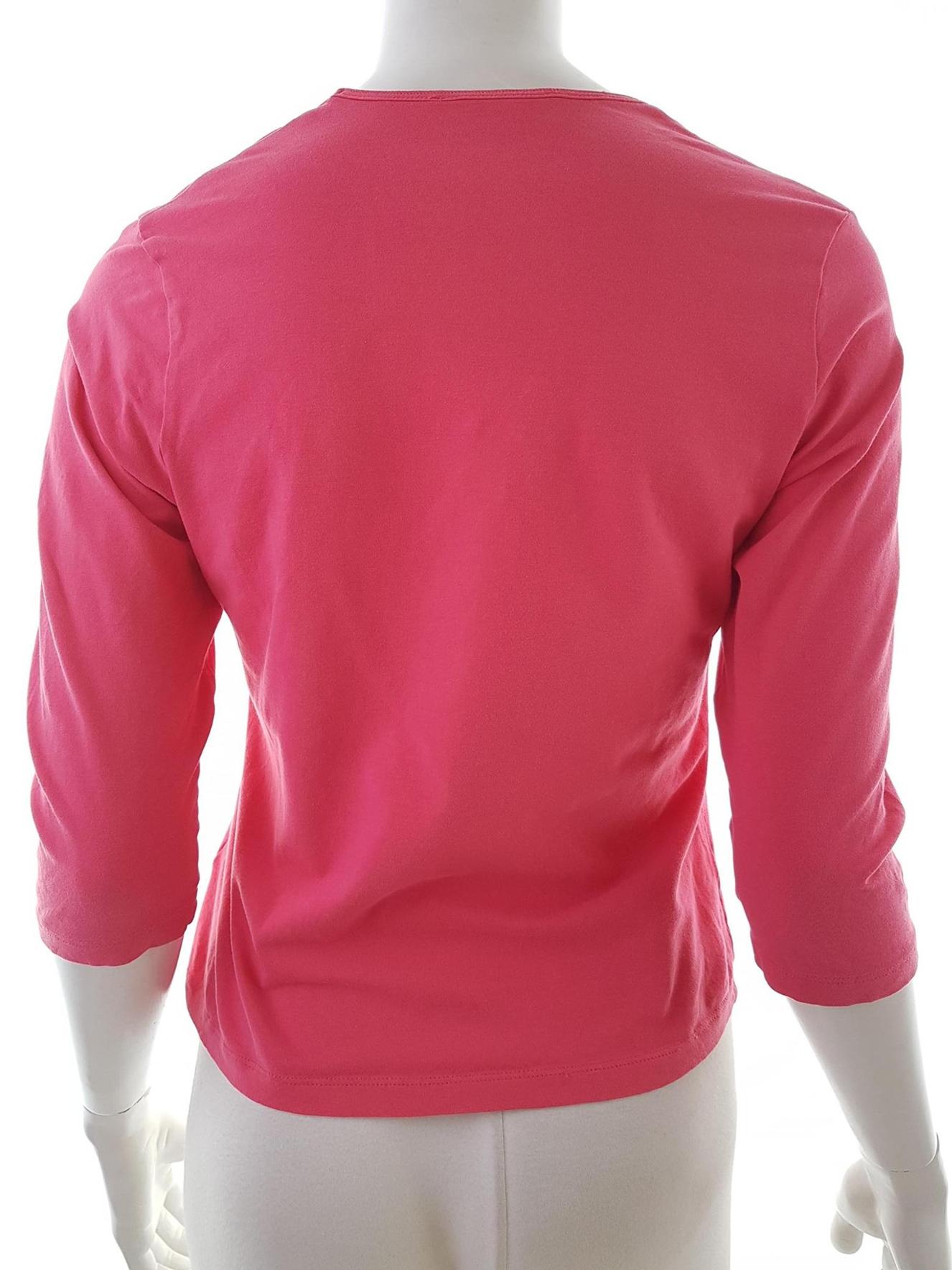 Elisa cavaletti Stl L Färg Rosa Rund hals Blus ärm 3/4 Material Bomull