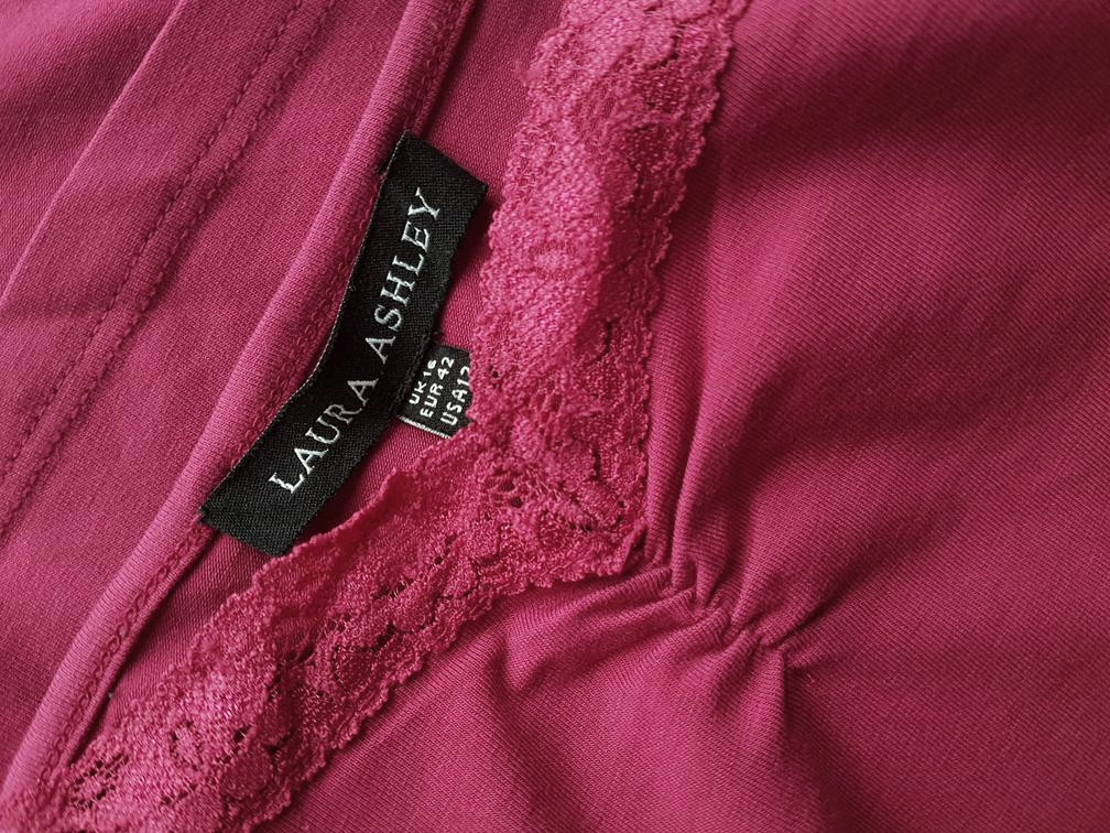 Laura ashley Stl 42 Färg Rosa Hjärtformad Blus Ärmlös Material Bomull