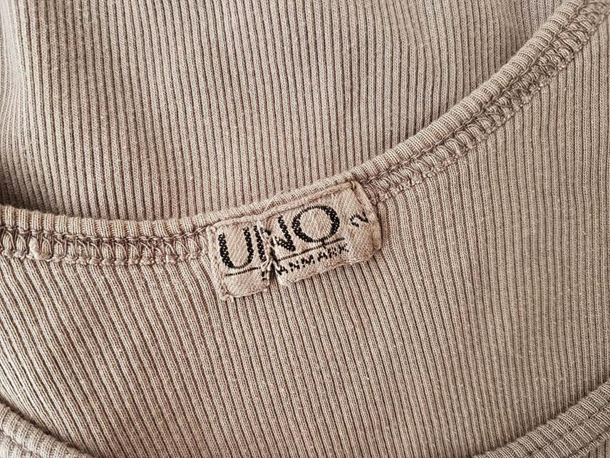 Uno Stl 2 Färg Beige U-ringning Blus Ärmlös Material Bomull 100%