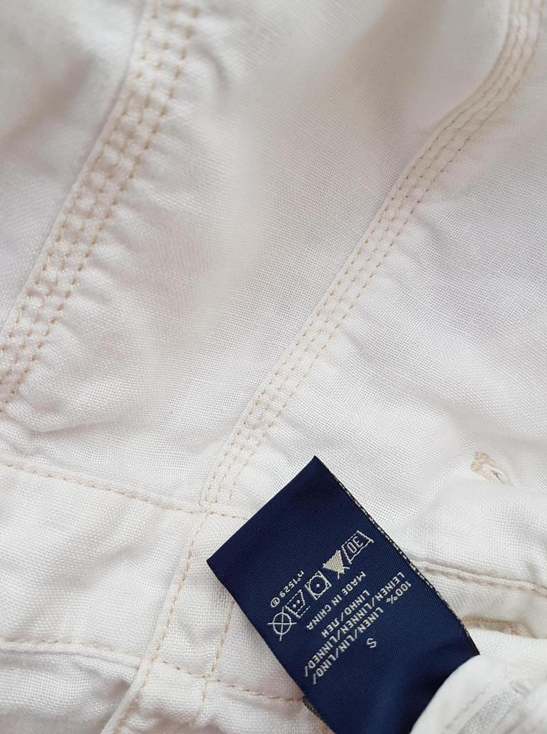 Ralph Lauren Polo Jeans Company Stl S Färg Elfenben Krage Kavaj med knappar Långärmad Material Lin 100%