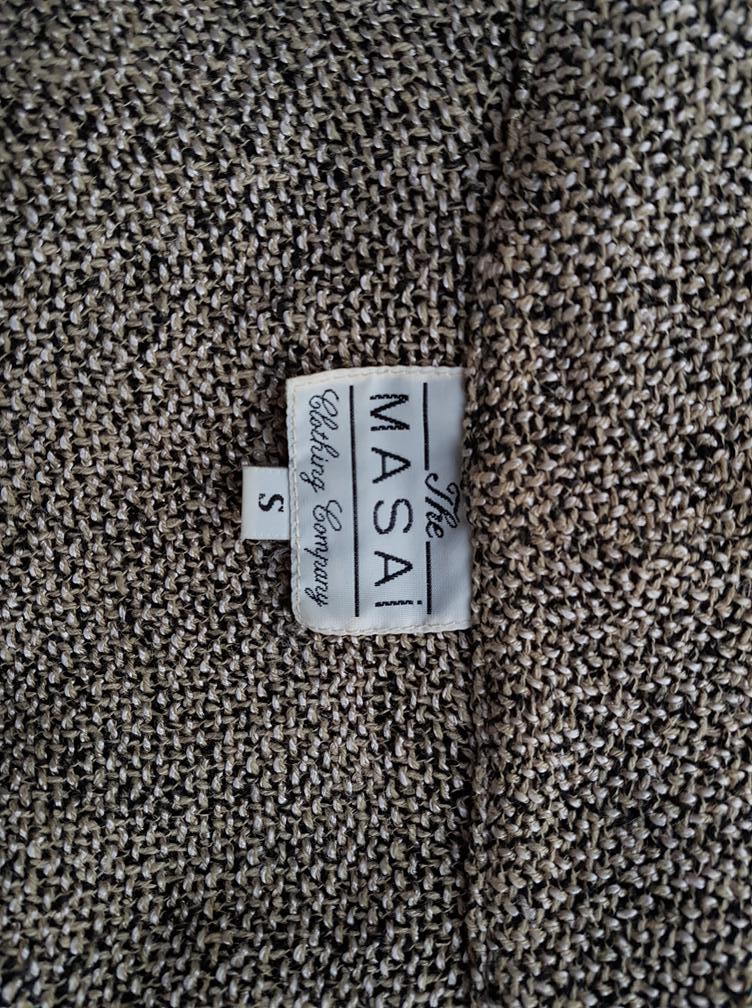 The Masai Stl S Färg Beige Rund urringning Knuten kofta ärm 3/4 Material Viskos Finstickat