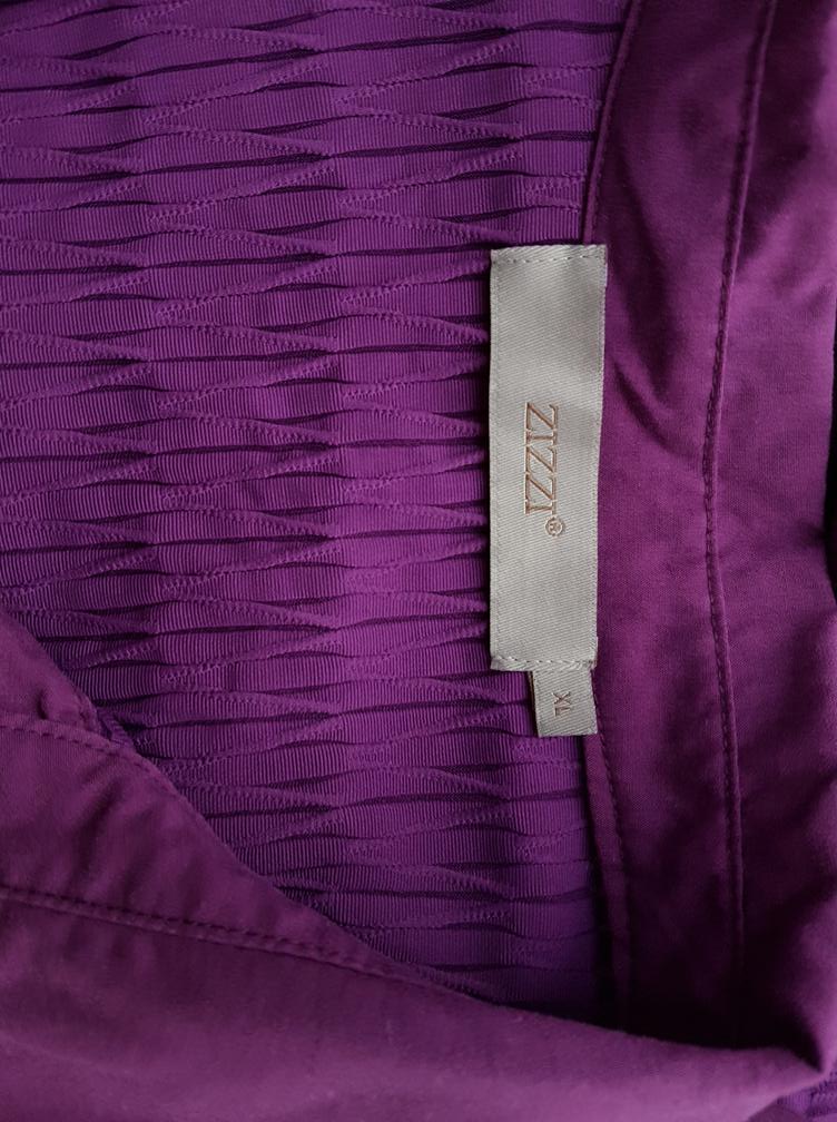 Zizzi Stl XL Färg Lila Krage Tunika blus ärm 3/4