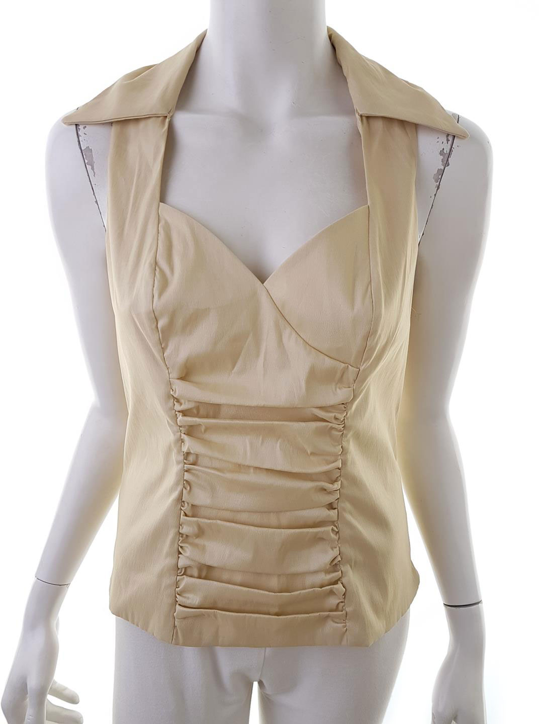 Joseph Ribkoff Stl 38 Färg Beige Hjärtformad Blus Ärmlös