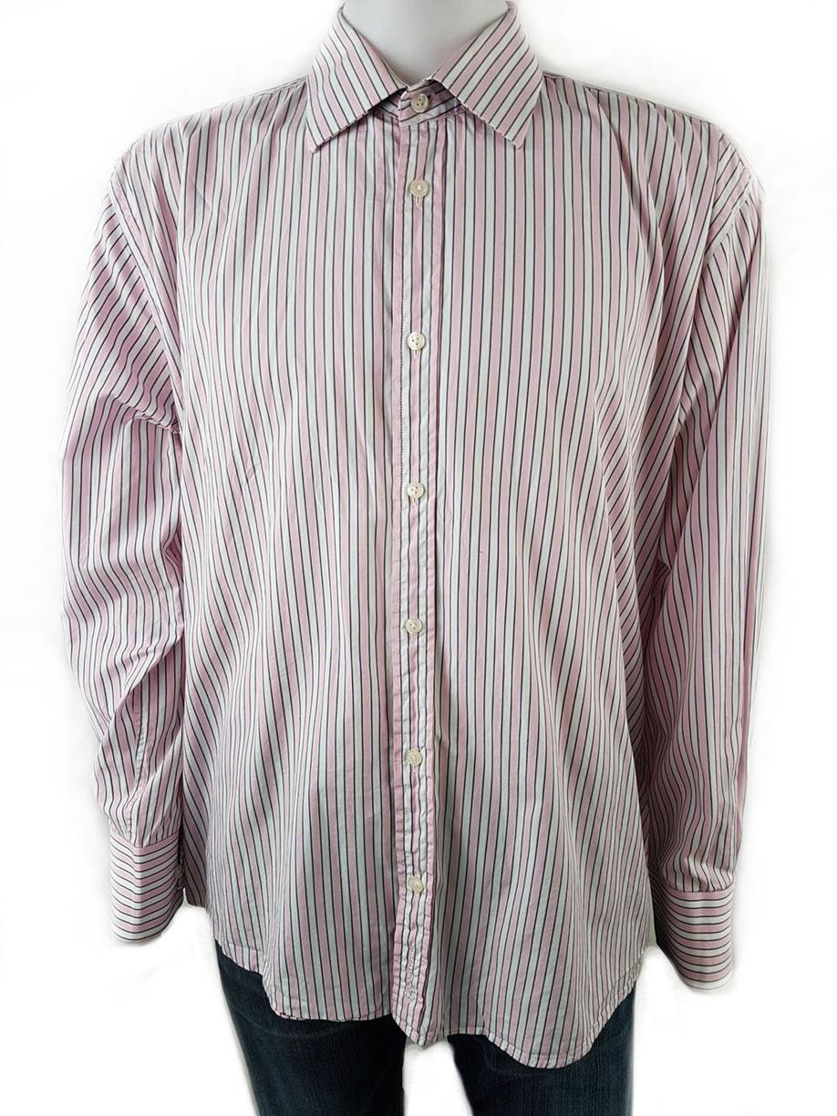 BEN SHERMAN Stl XL Färg Rosa Krage Herr skjorta, casual Långärmad Material Bomull 100%