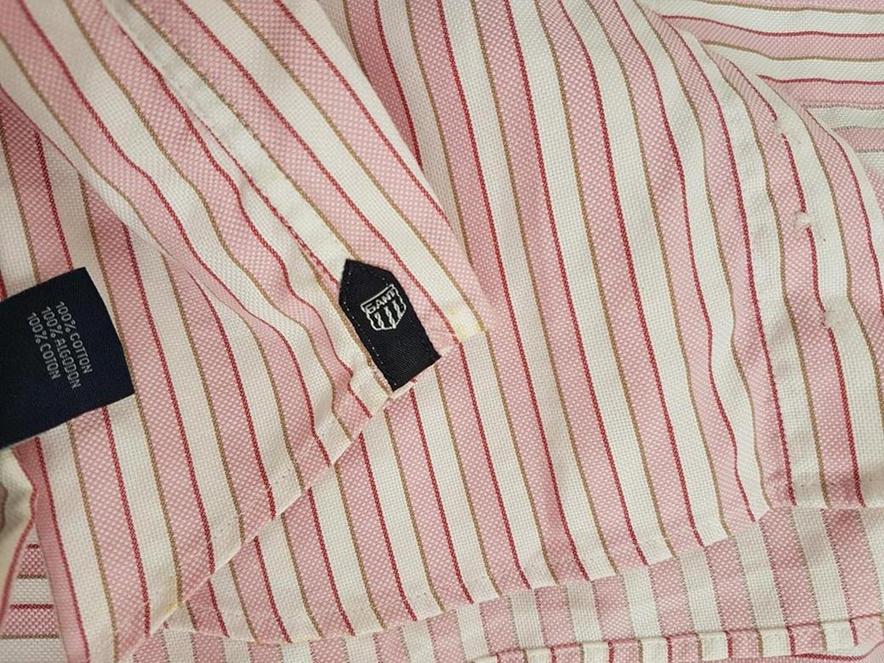 Gant Stl M Färg Rosa Krage Herr skjorta, casual Långärmad Material Bomull 100%