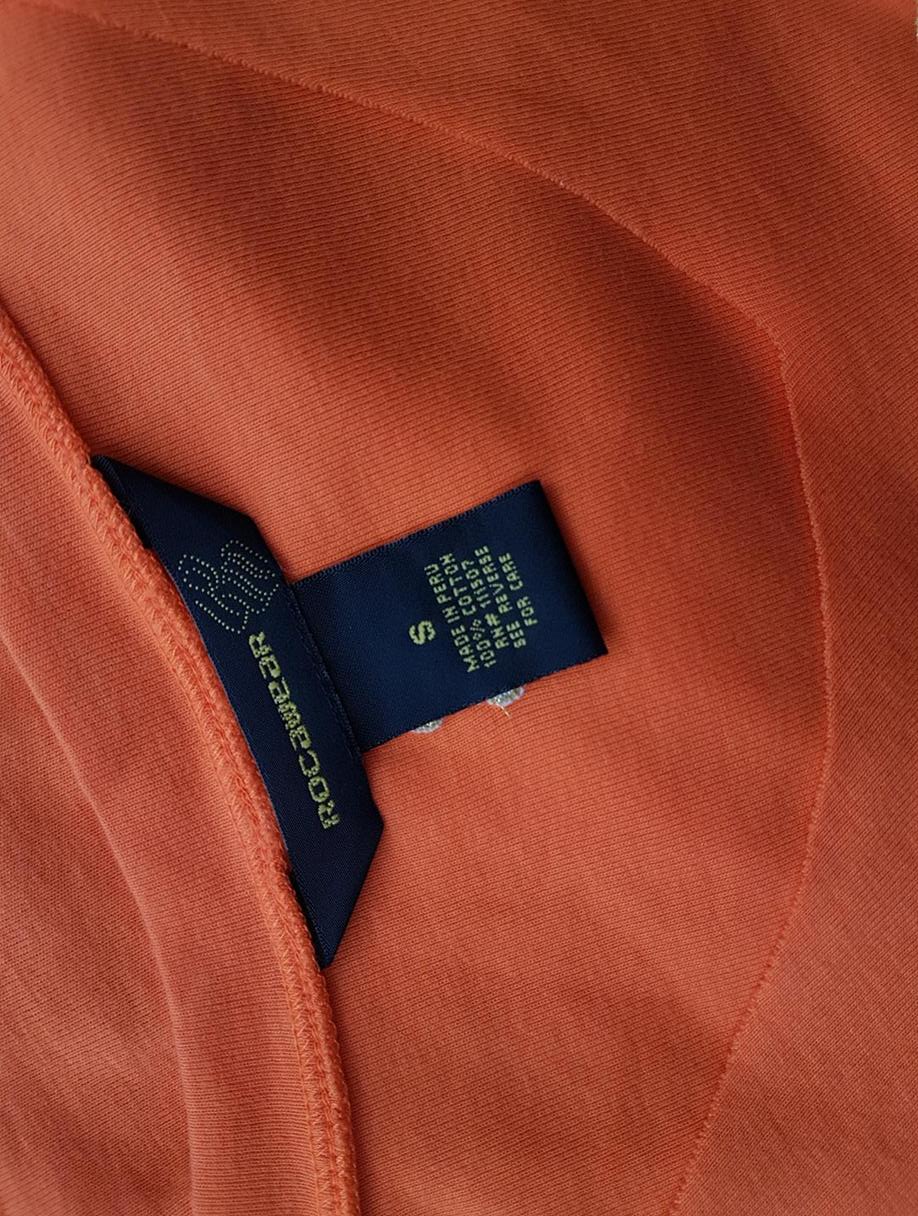 Rocawear Stl S Färg Orange V-ringning Blus Kortärmad Material Bomull 100%