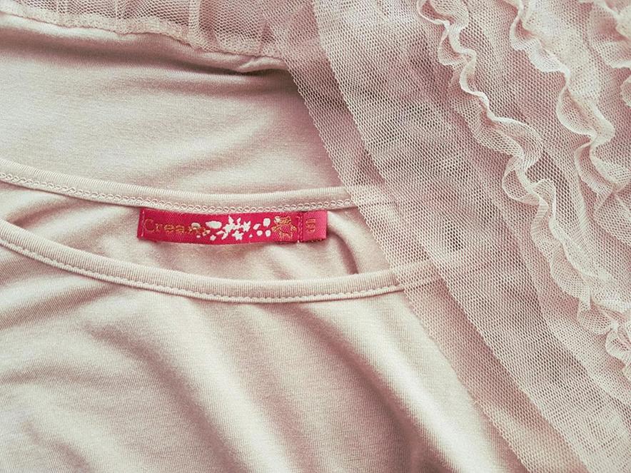 Cream Stl S Färg Pudrig Rosa U-ringning Under Klänning Ärmlös Knälängd Material Viskos