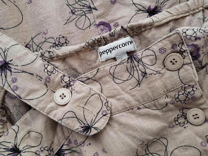 Peppercorn Stl L Färg Beige Kvadratisk urringning Skjort Klänning Ärmlös Lång Material Lin