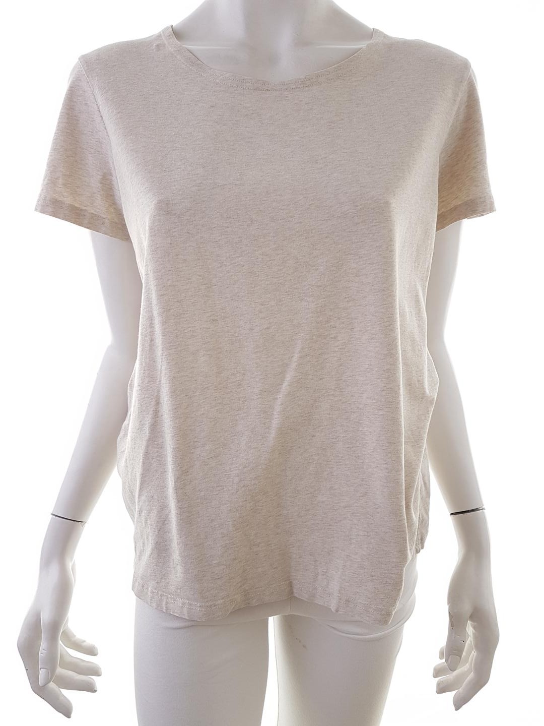 Gudrun Sjödén Stl L Färg Beige Rund urringning T-shirt Kortärmad Material Bomull