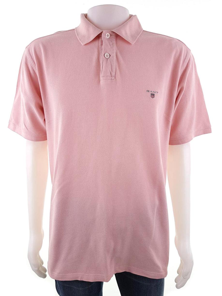 Gant Stl XL Färg Rosa Krage Herr Polo Kortärmad Material Bomull 100%