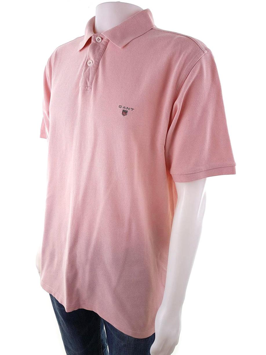 Gant Stl XL Färg Rosa Krage Herr Polo Kortärmad Material Bomull 100%