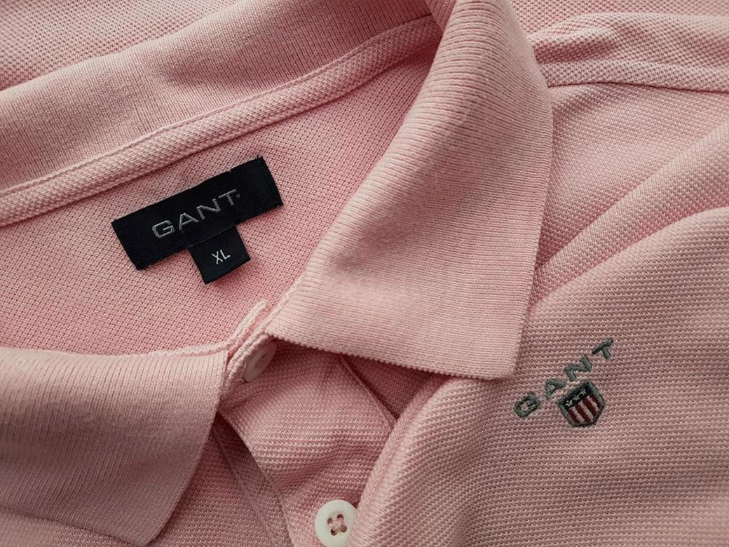 Gant Stl XL Färg Rosa Krage Herr Polo Kortärmad Material Bomull 100%