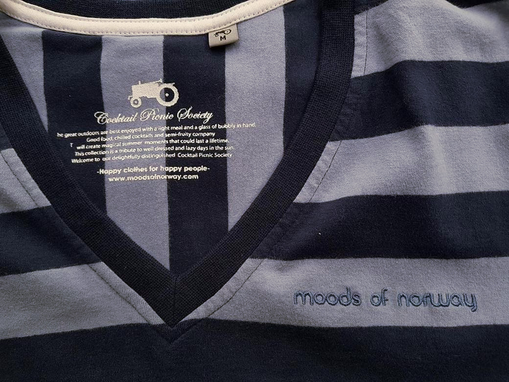 Moods of Norway Stl M Färg Marinblå Herr T-shirt Kortärmad Material Bomull 100%