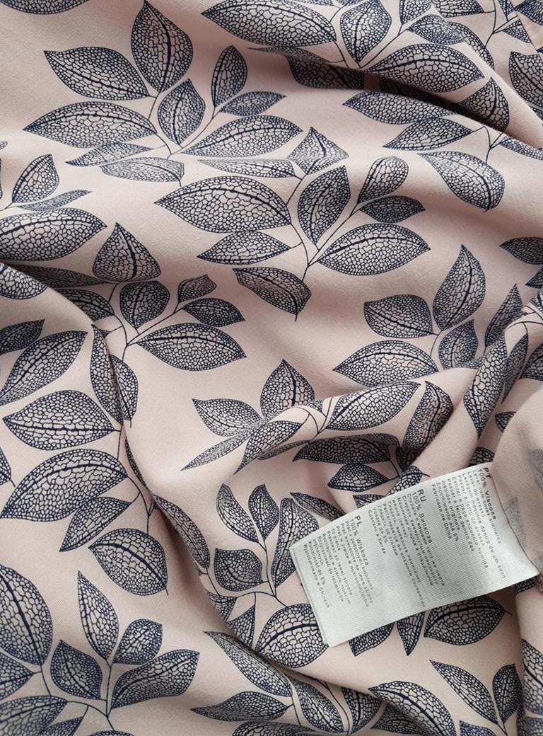 Saint tropez Stl S Färg Rosa Floral Blad Rund urringning Blus Kortärmad Material Viskos 100%