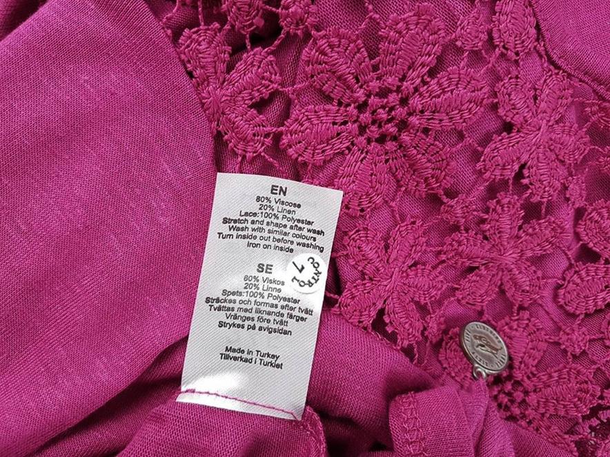 365 Stl M Färg Fuchsia Rund urringning Blus Ärmlös Material Viskos