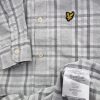 Lyle & Scott Stl M Färg Grå Krage Herr skjorta, casual Långärmad Material Bomull 100%