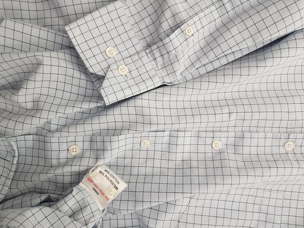 BEN SHERMAN Stl 16 1/2 Färg Blå Krage Herr Skjorta, elegant Långärmad Material Bomull