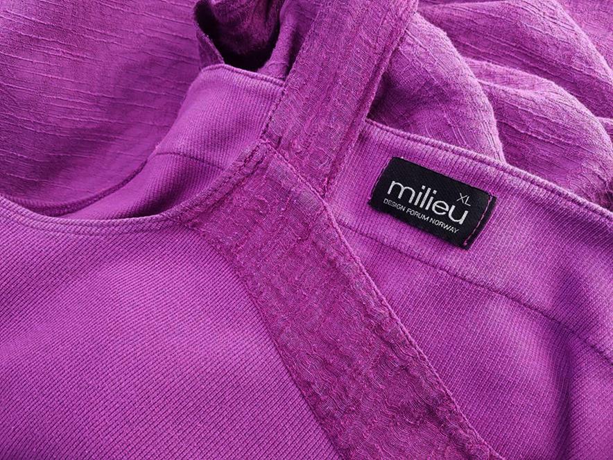 Milieu Stl XL Färg Fuchsia Kvadratisk urringning A-linje Klänning Ärmlös Knälängd Material Bomull 100%