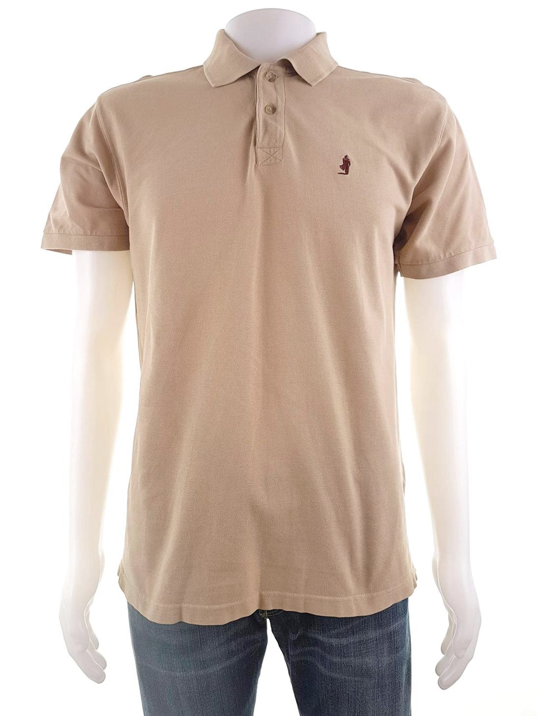 Marlboro Classics Stl M Färg Beige Krage Herr Polo Kortärmad Material Bomull 100%