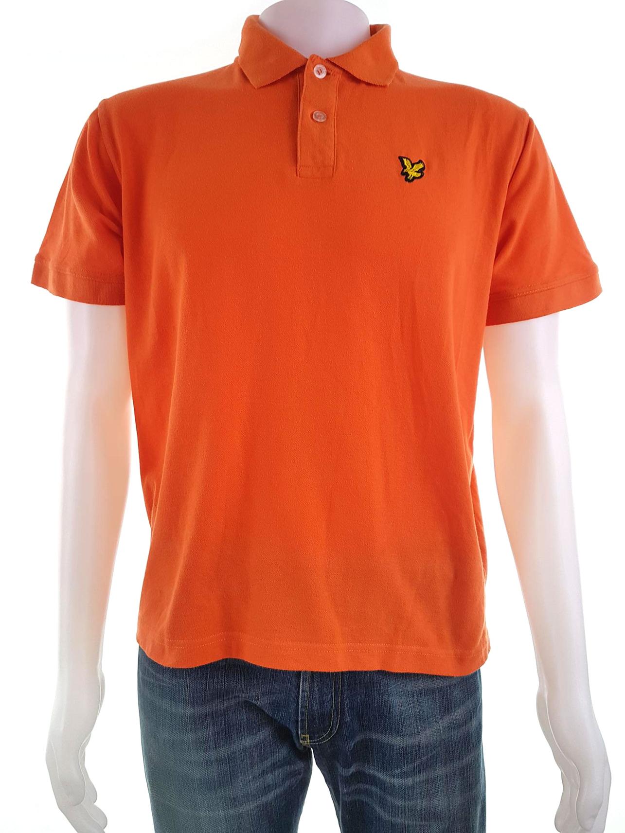 Lyle & Scott Stl M Färg Orange Krage Herr Polo Kortärmad