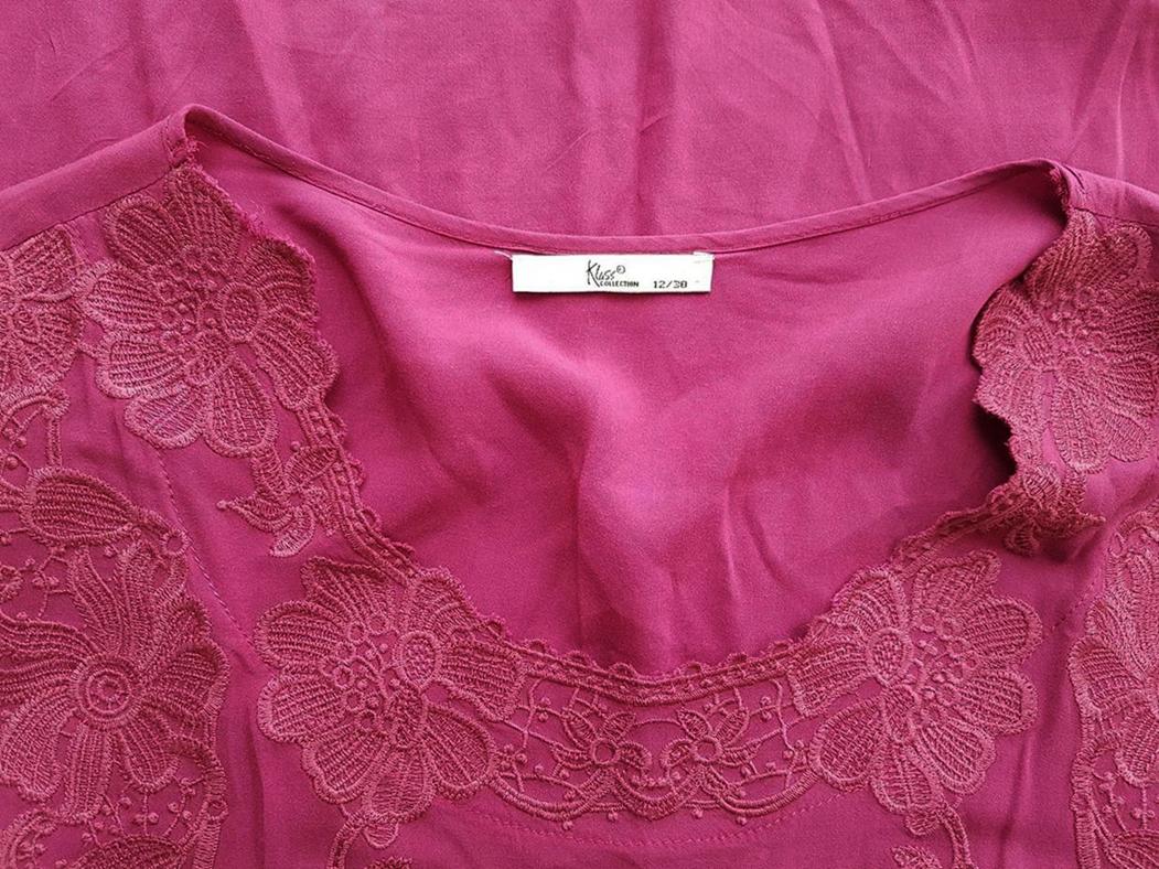 Klass Stl 12/38 Färg Rosa Rund urringning Tunika blus Kortärmad Material Viskos 100%