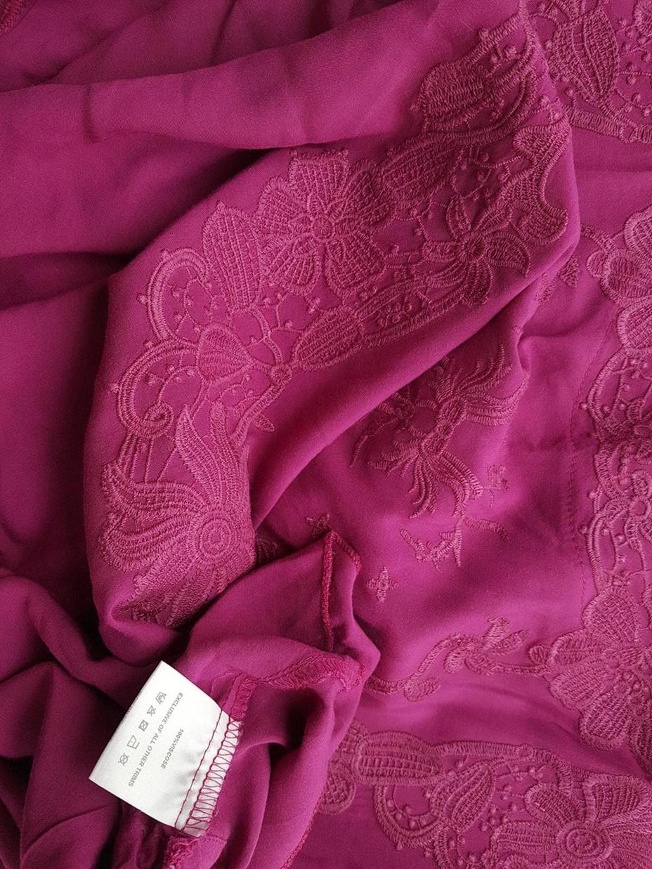 Klass Stl 12/38 Färg Rosa Rund urringning Tunika blus Kortärmad Material Viskos 100%