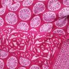 Happy by Damart Stl XL Färg Rosa Geometrisk Rund urringning Tunika blus Kortärmad