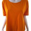 ACNE Studios Stl M Färg Orange Rund urringning T-shirt Kortärmad Material Bomull 100%