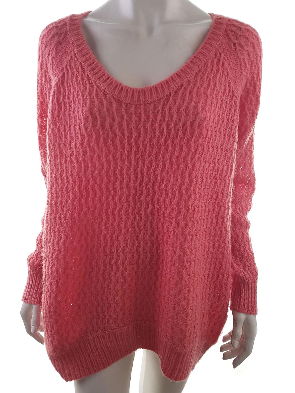 Dorothy perkins Stl M Färg Rosa Rund urringning Stickad Tunika Blus Långärmad