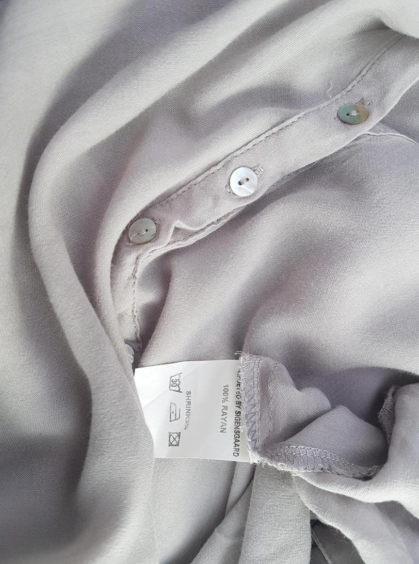 Sigen sgaard Stl M Färg Beige V-ringning Popover Tunika Blus ärm 3/4 Material Rayon 100%