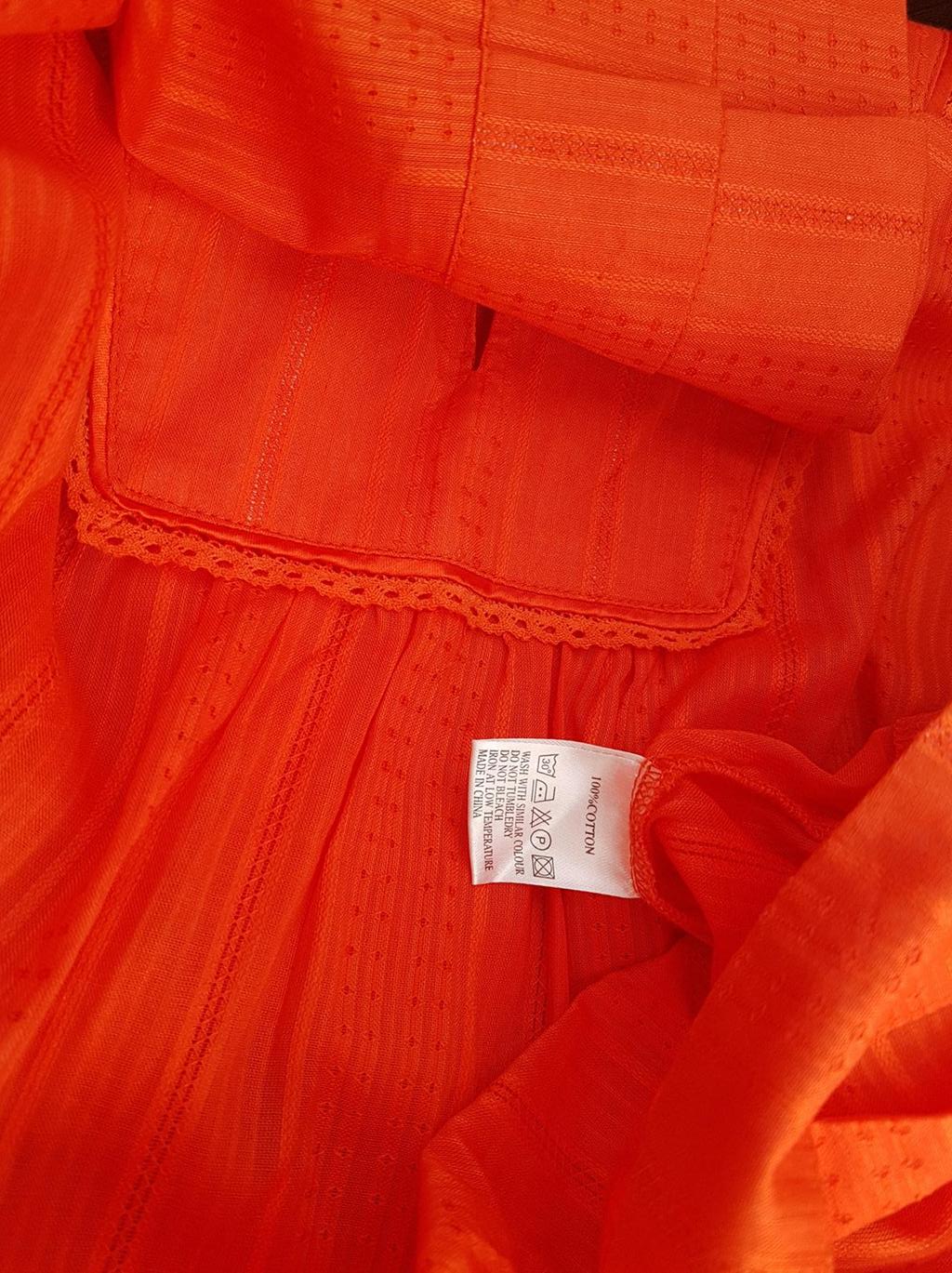 Voice of Europe Stl L Färg Orange Rund hals Blus ärm 3/4 Material Bomull 100%