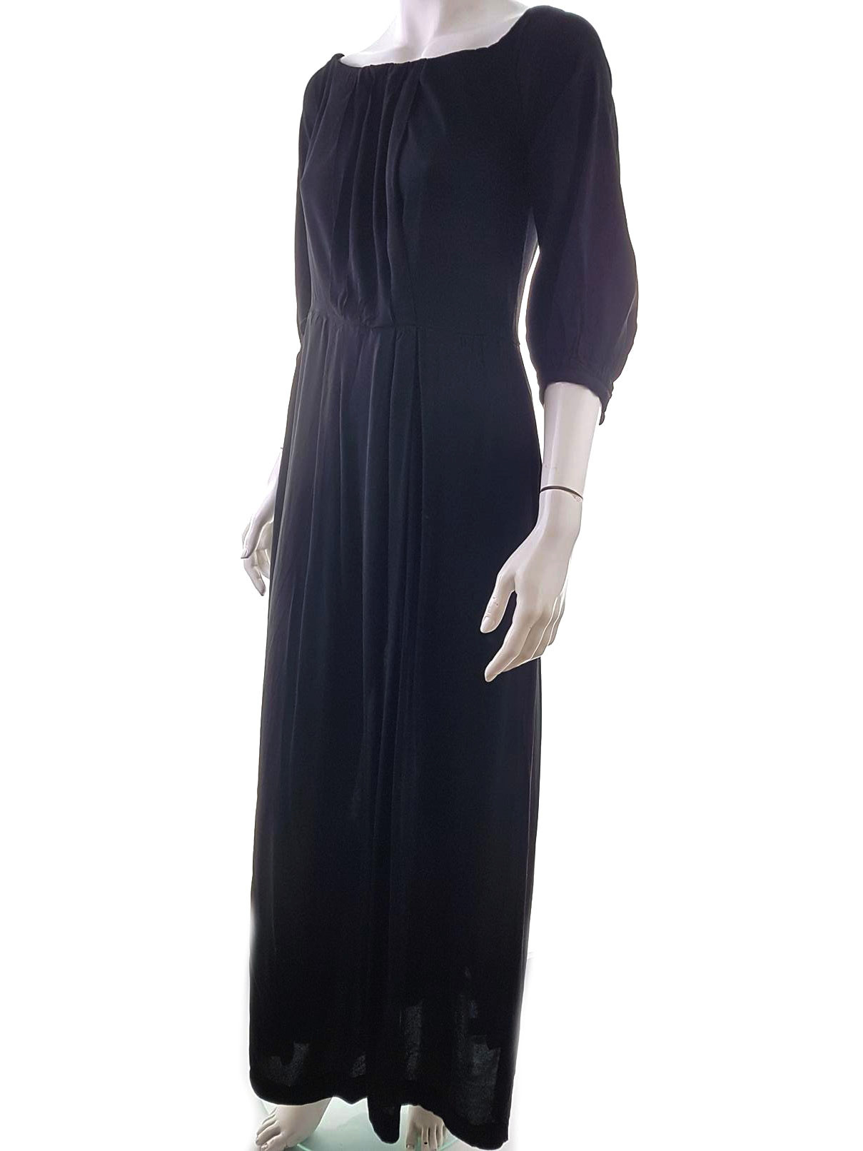 Massimo dutti Stl 38 Båtringning Maxi Klänning ärm 3/4 Lång