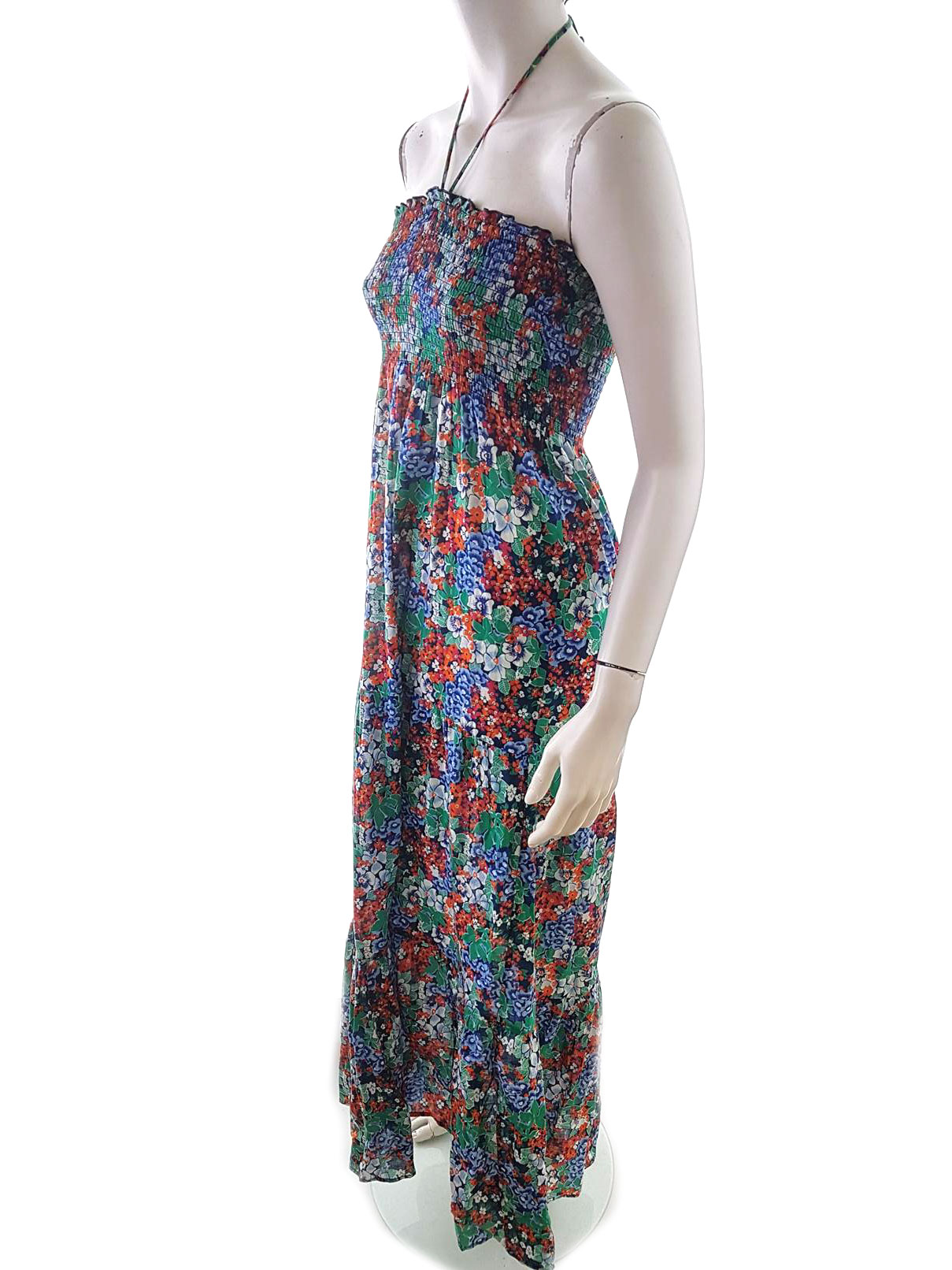 Oasis Stl 10/36 Halter Maxi Klänning Ärmlös Lång