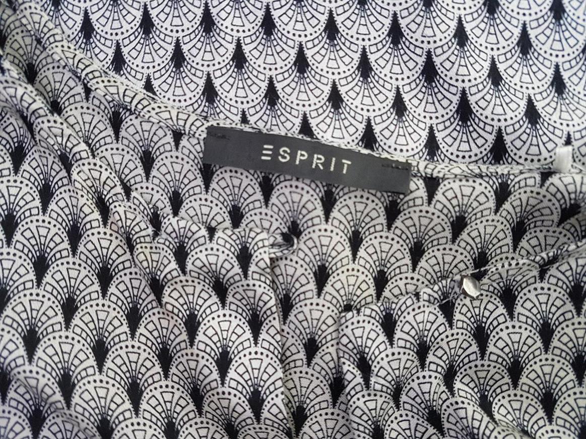 Esprit Stl 38 Rund urringning Tunika blus Långärmad