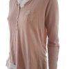 Massimo dutti Stl L Färg Pudrig Rosa V-ringning Popover Blus Knappar Långärmad