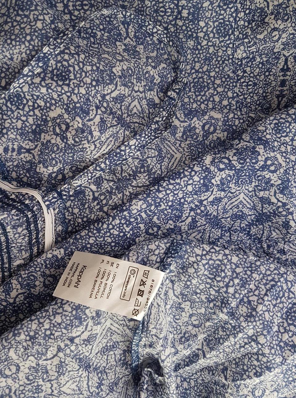 Kappahl Stl L Färg Blå Halter Maxi Klänning Ärmlös Lång Material Bomull 100%