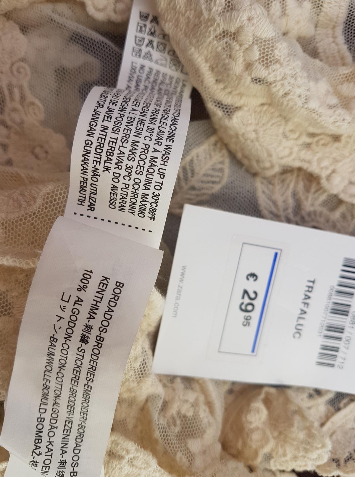 Zara Stl M Färg Beige Koftväst Ärmlös