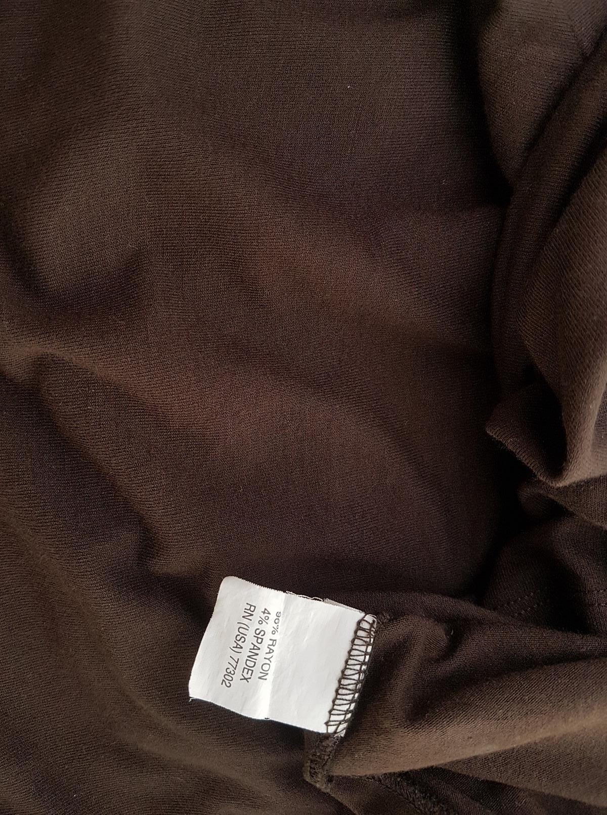 Zara Stl M Färg Brun Kvadratisk urringning Kroppsnära Klänning Kortärmad Midi Material Rayon