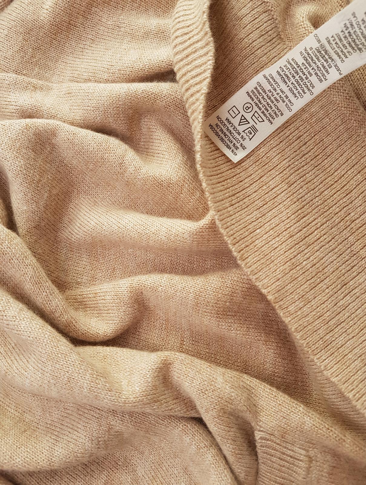 Gallery Stl 40 Färg Beige Båtringning Stickad Tunika Blus Långärmad Material Viskos