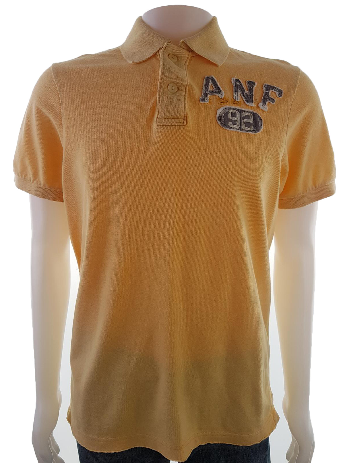 ABERCROMBIE & FITCH Stl M Färg Gul Krage Herr Polo Kortärmad Material Bomull 100%