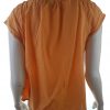 Old Navy Stl XL Färg Orange U-ringning Blus Kortärmad Material Bomull 100%