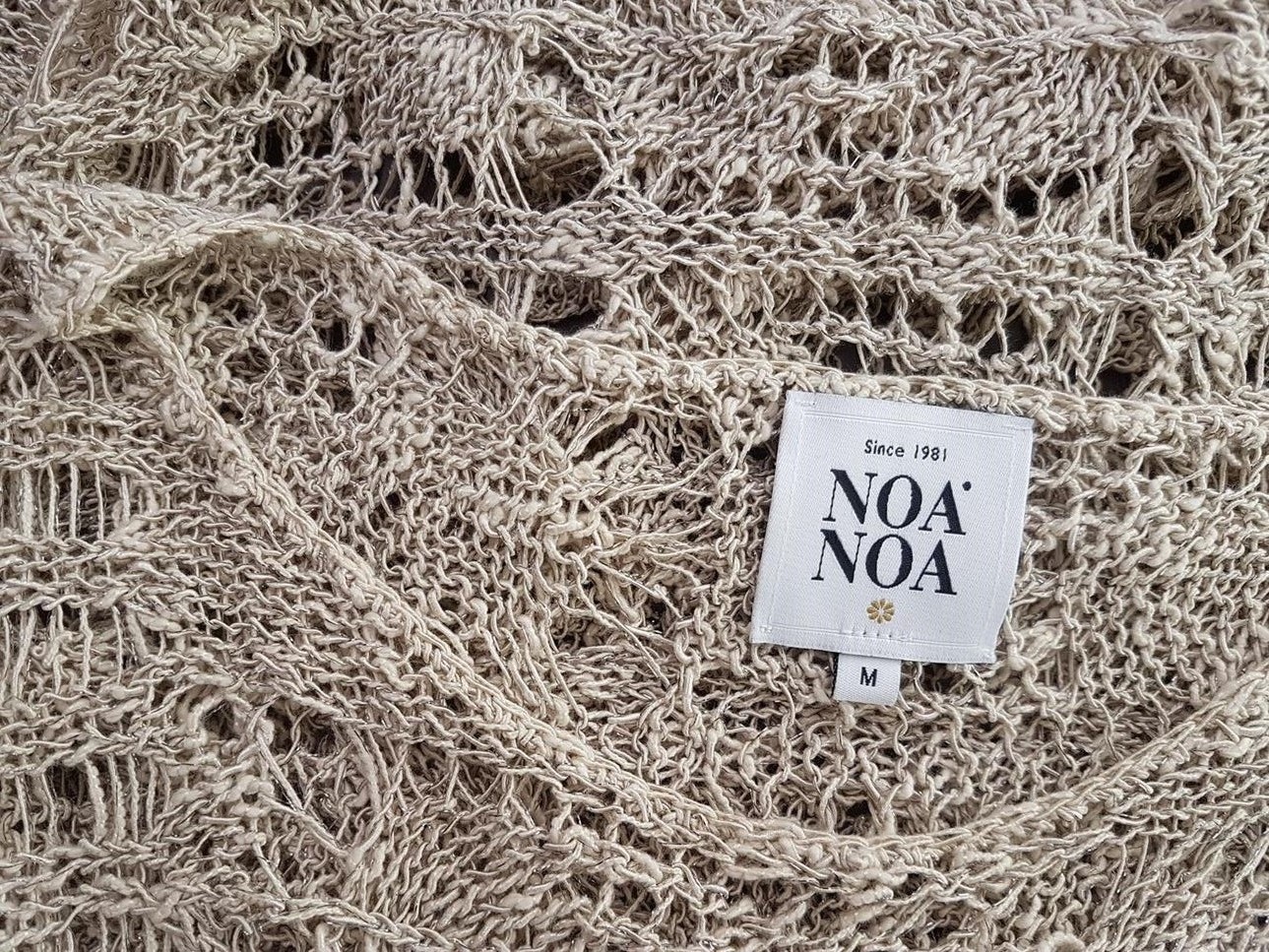 Noa noa Stl M Färg Beige Rund urringning Tröja Kortärmad Material Bomull